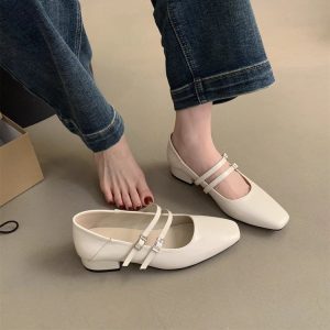 Leder Mary Jane Ballerina Ballerinas Ballerinas