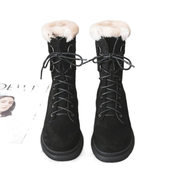 Leder Schnürboots Damen Damen