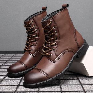 Leder Schnürboots Damen Damen