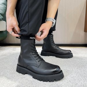 Leder Schnürboots Damen Damen