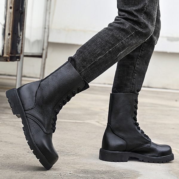 Leder Schnürboots Damen Damen