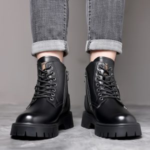 Leder Schnürboots Damen Damen