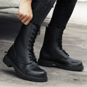 Leder Schnürstiefelette Damen Damen