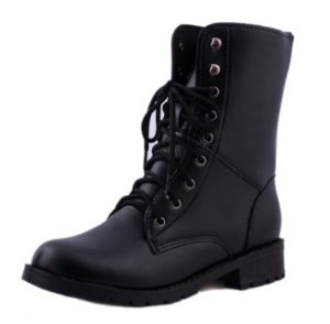 Leder Schnürstiefelette Damen Damen