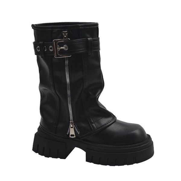 Leder Stiefelette Damen Damen