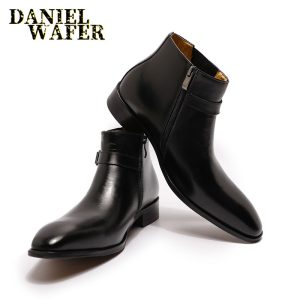 Leder Stiefelette Damen Damen